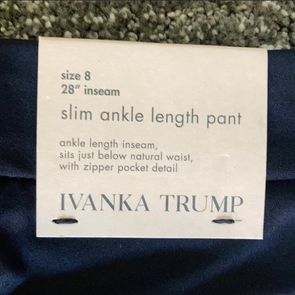 Ivanka Trump Stretch cotton sateen slim ankle pant NWT - Picture 6 of 8
